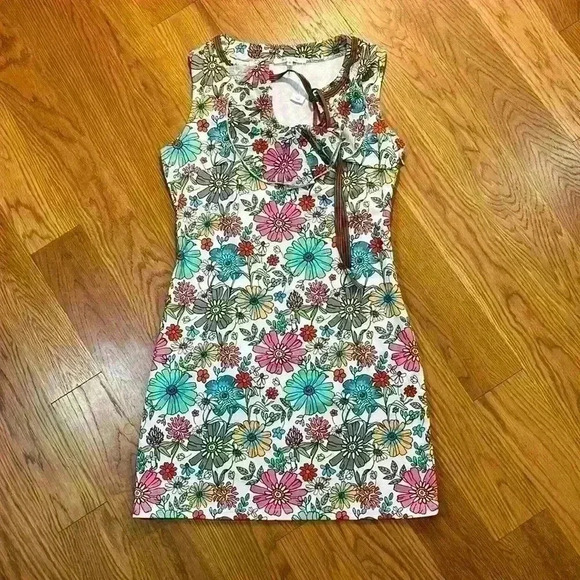 Joy & Co Size Small Sleeveless Floral Print Dress Excellent New Condition NWOT - Picture 1 of 8